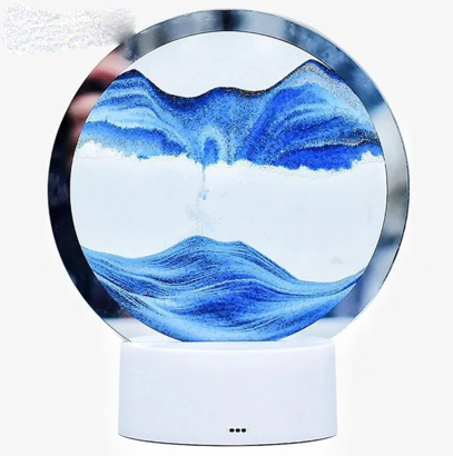 3D Hourglass 7 Color RGB Table Lamp Deep Sea Sandscape