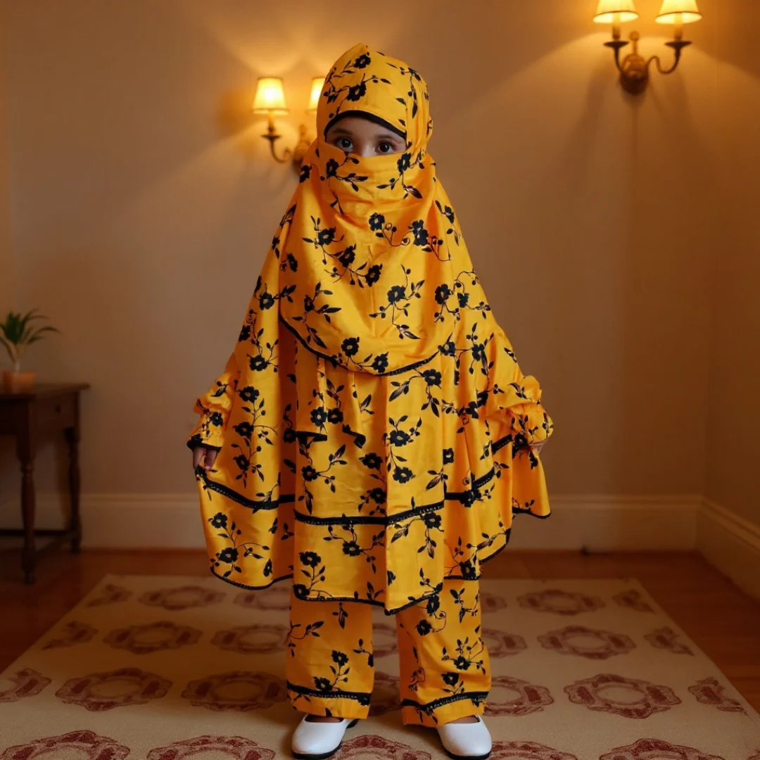 Kids Cotton Khimar Set  KCK110