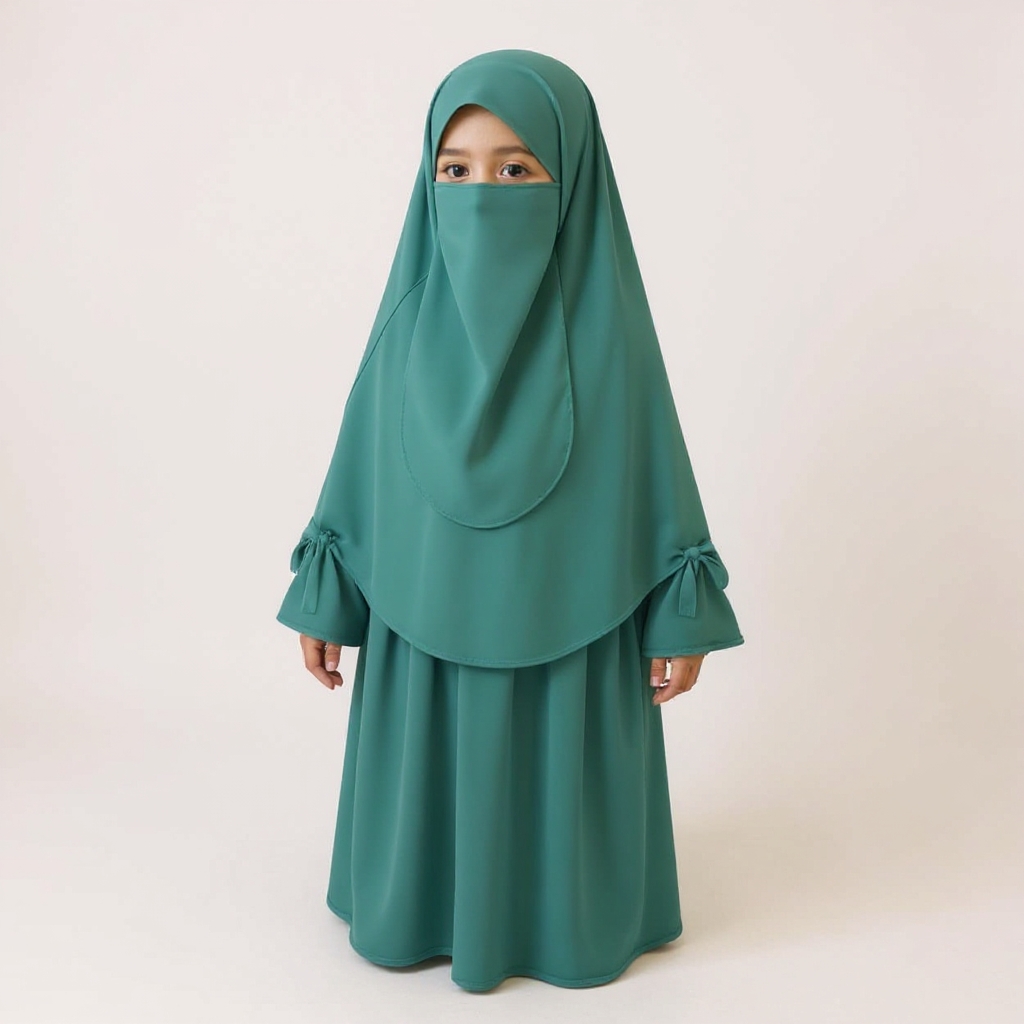 Kids Cherry Borqa with Nikab KCA104