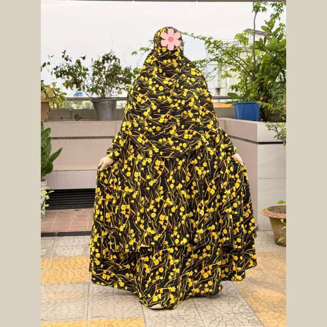 Cherry Georgette Fabric Khimar Scarf Set CG113